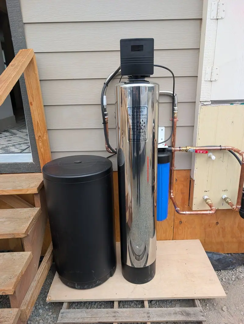 Stainless well water treatment tank